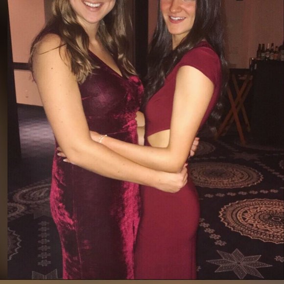 Lulu's CutOut Red Backless Maxi Wedding Gala Dress - Picture 3 of 3